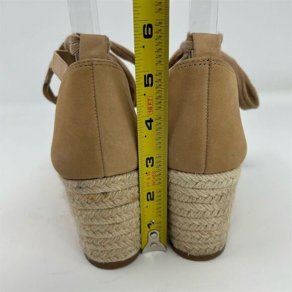 Corso Como Women's Lace Up Tan Brown Leather Espadrille Wedge Sandals Size 7.5 - Picture 10 of 16